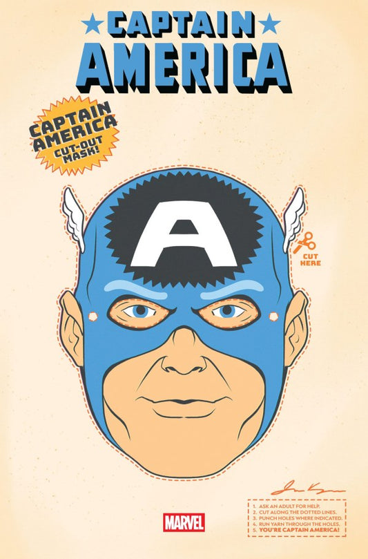 Captain America #3 James Kerigan Retro Halloween Mask Variant (Pre-Order 9/10/25)