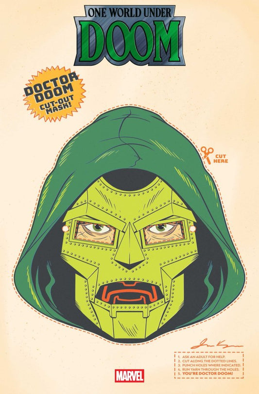 One World Under Doom #7 James Kerigan Retro Halloween Mask Variant (Pre-Order 9/10/25)