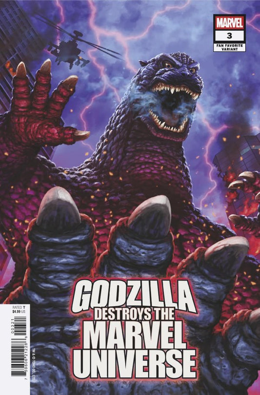 Godzilla Destroys the Marvel Universe #3 Yuji Kaida Fan Favorite Variant (Pre-Order 9/24/25)