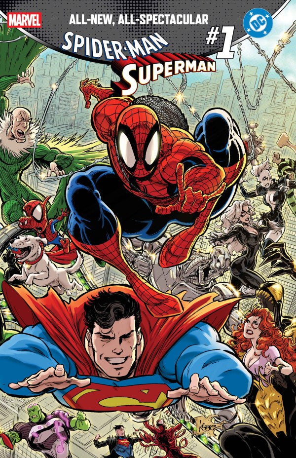 Marvel/DC: Spider-Man/Superman #1 Kaare Andrews Wraparound Variant (Pre-Order 04/22/2026)