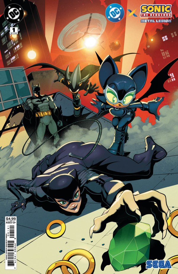 DC x Sonic the Hedgehog: The Metal Legion #1 Cvr B Adam Bryce Thomas Card Stock Var