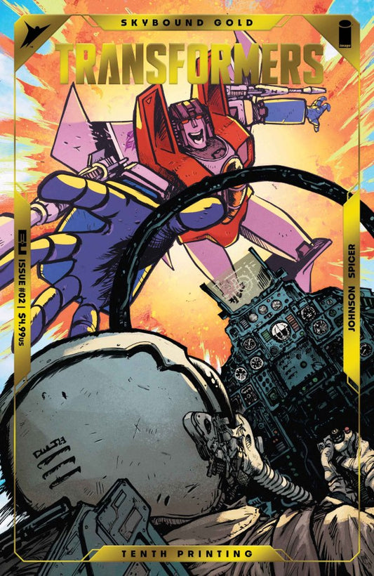 Transformers #2 10th Printing Gold Embossed Foil