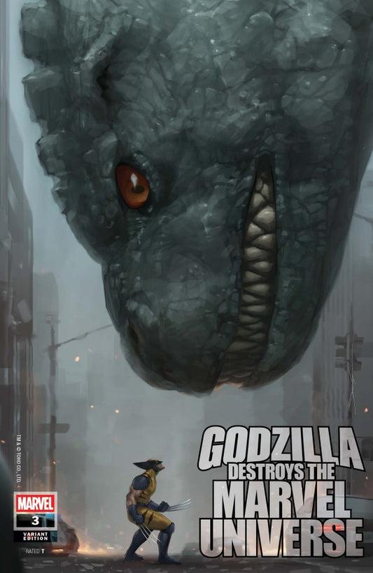 Godzilla Destroys the Marvel Universe #3 JeeHyung Lee Variant