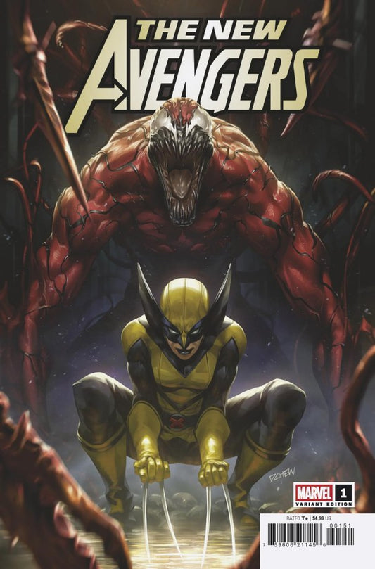 The New Avengers #1 Carnage and Kinney Wolverine Variant B