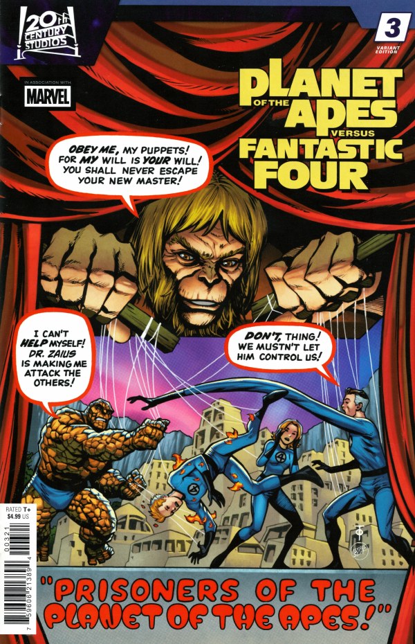 Planet of the Apes vs. Fantastic Four #3 Marcus To Homage