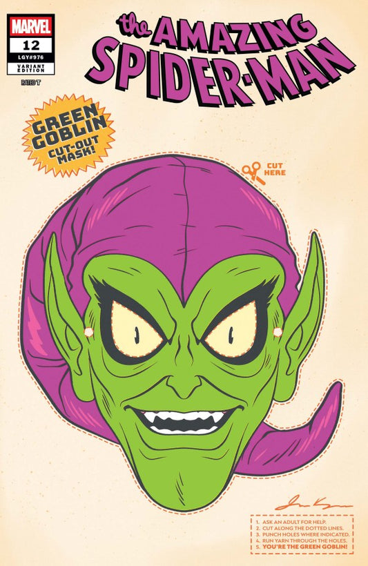 The Amazing Spider-Man #12 James Kerigan Retro Halloween Mask Var