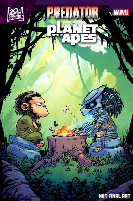 Predator Vs. The Planet Of The Apes #1 Skottie Young Variant (Pre-Order 07/29/2026)