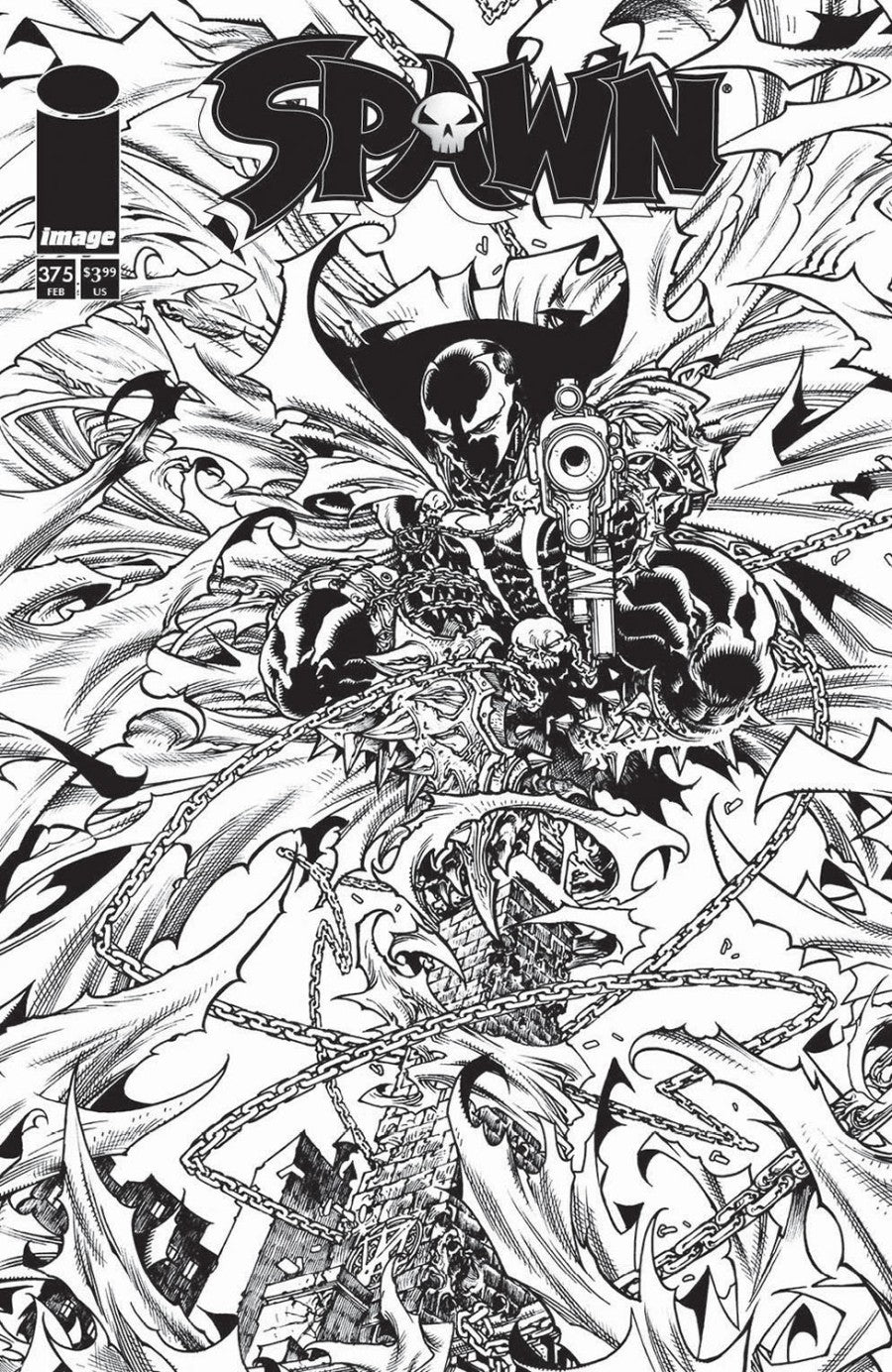 Spawn #375 Cvr B Harvey Tolibao B&W Var (Pre-Order 5/6/2026)