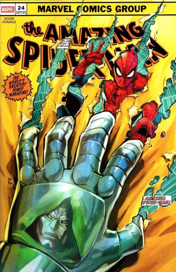 The Amazing Spider-Man #24 Rod Reis Doom Homage
