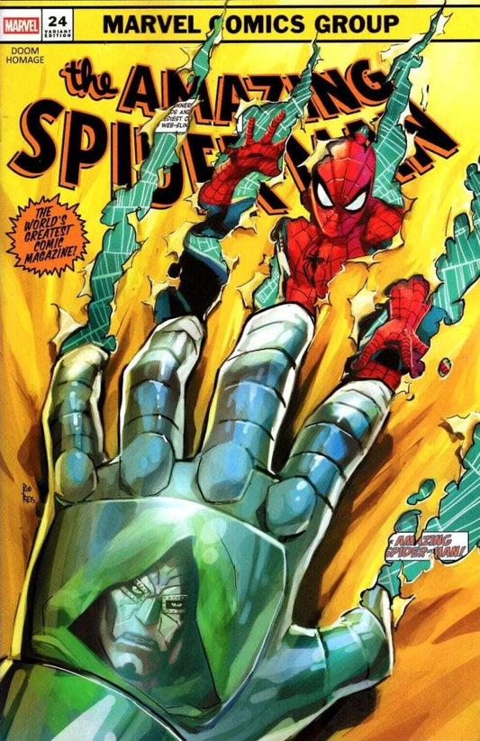 The Amazing Spider-Man #24 Rod Reis Doom Homage